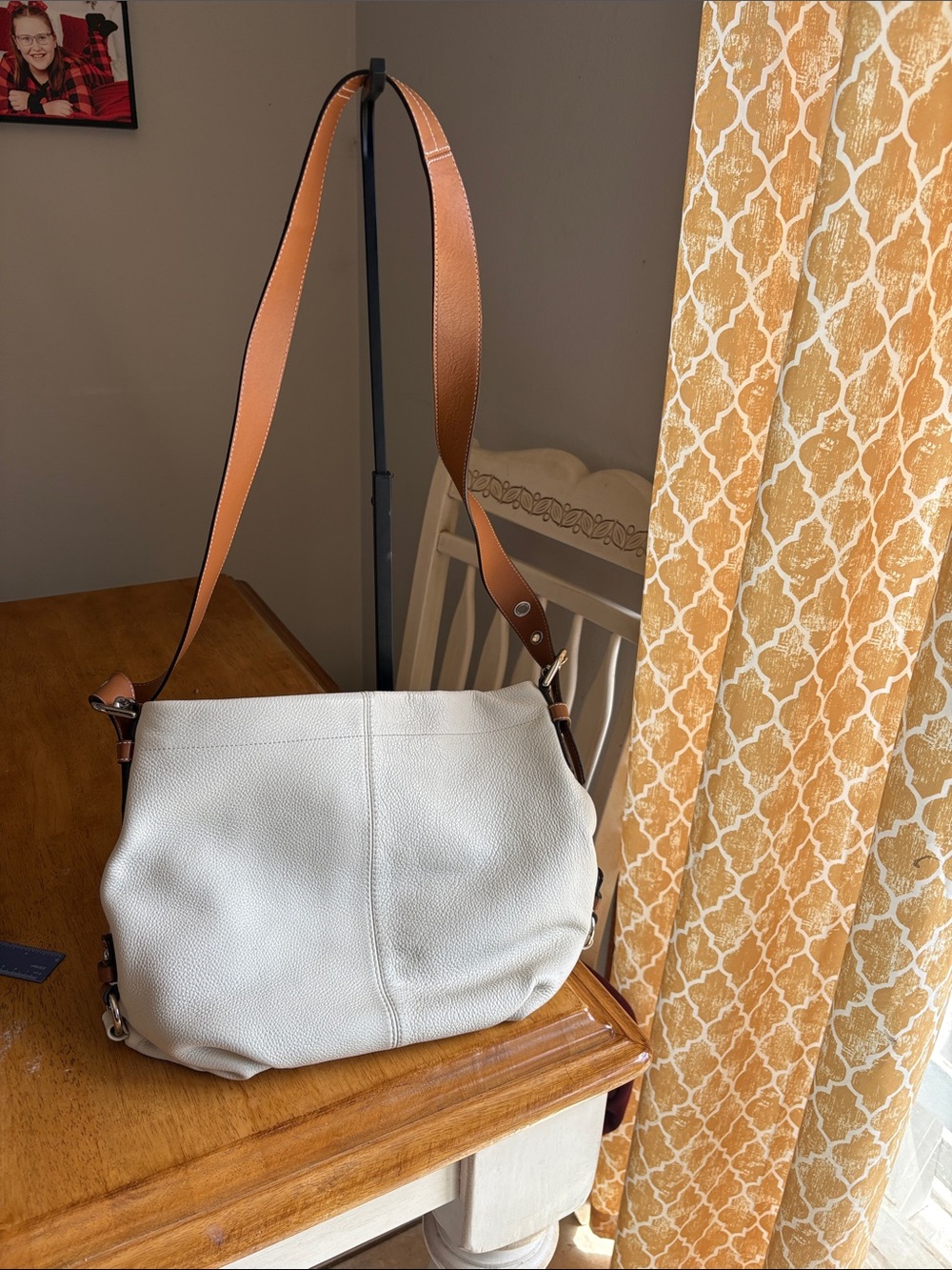 Coach 2010 convertible White pebbled Leather duffle